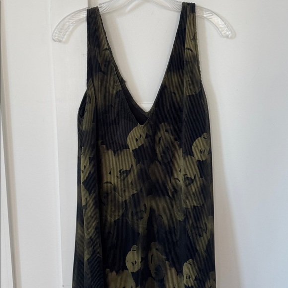 Ganni Pleated Georgette Strap Dress In Olive Drab Size 36 - Picture 6 of 9